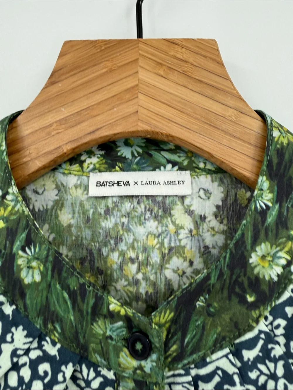 Batsheva x Laura Ashley Cambrie Blouse Button Up in Sherwood Forest Size 6 - Picture 5 of 12